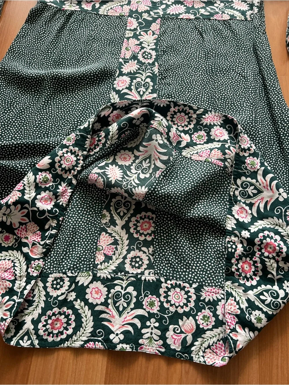 Boden Mollie Floral Viscose Dress Green Pink Print Size US 10 - Picture 6 of 11